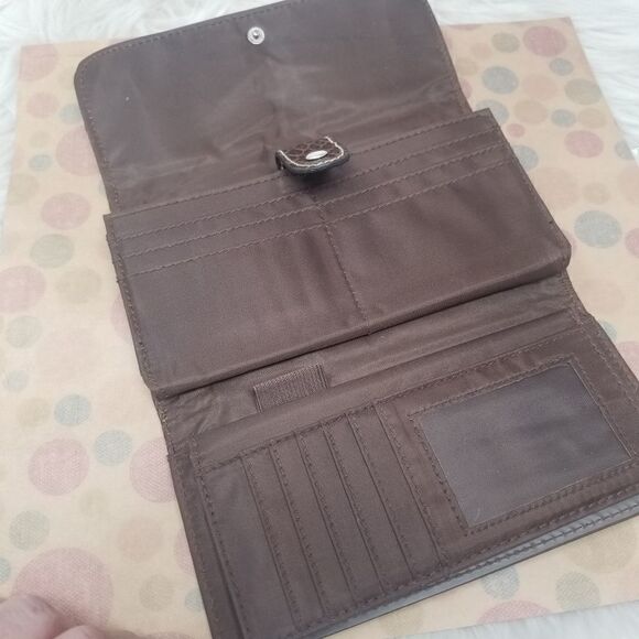 Faux Leather Wallet. BROWN. - Picture 6 of 13